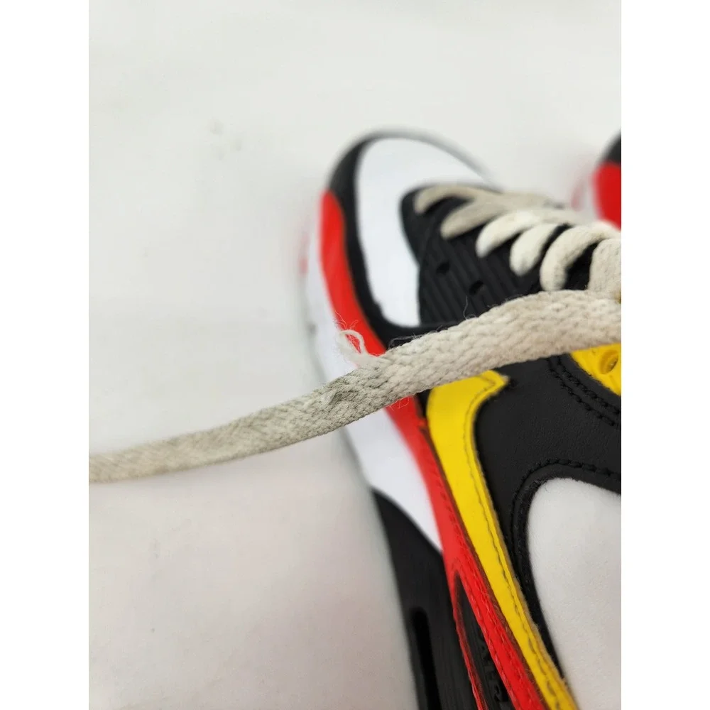 Nike Air Max 90 LTR GS Sneakers Shoes Youth 5Y White Red Black Yellow 833412-120